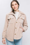 Cream Corduroy Jacket w/ Sherpa