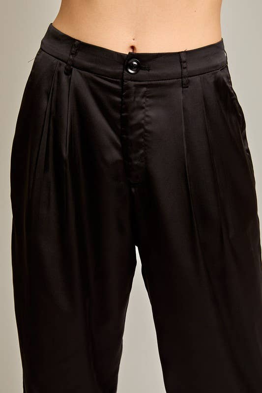 High Waist Satin Pants