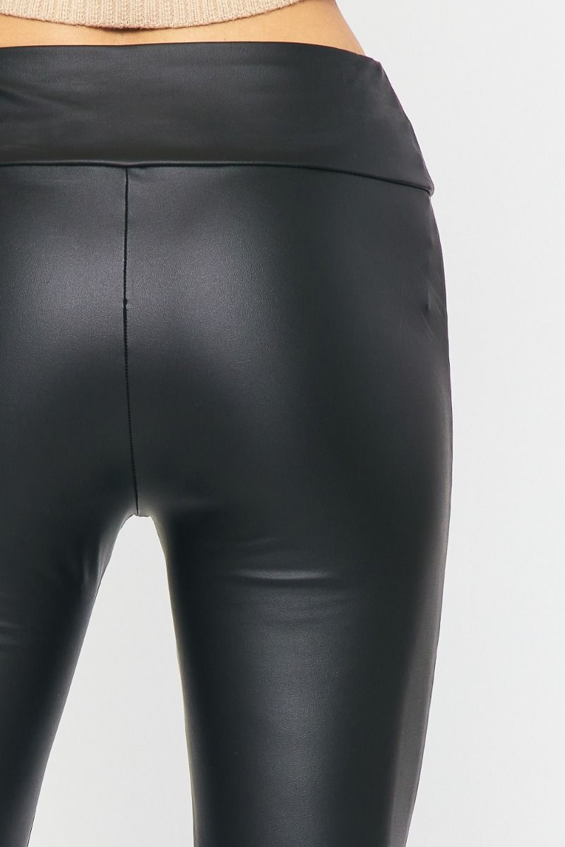 Faux Leather High Waisted Leggings