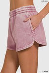 Acid Wash Fleece Shorts