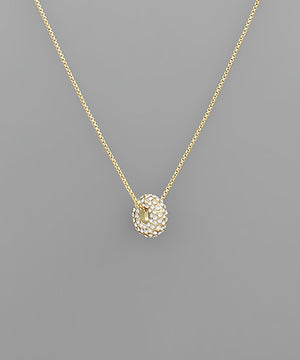 Crystal Spacer Pendant Necklace