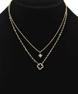 Star & Clover Layered Necklace