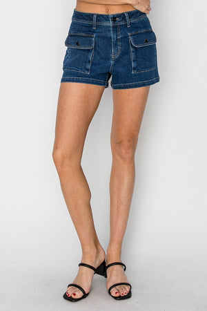 High Rise Cargo Shorts