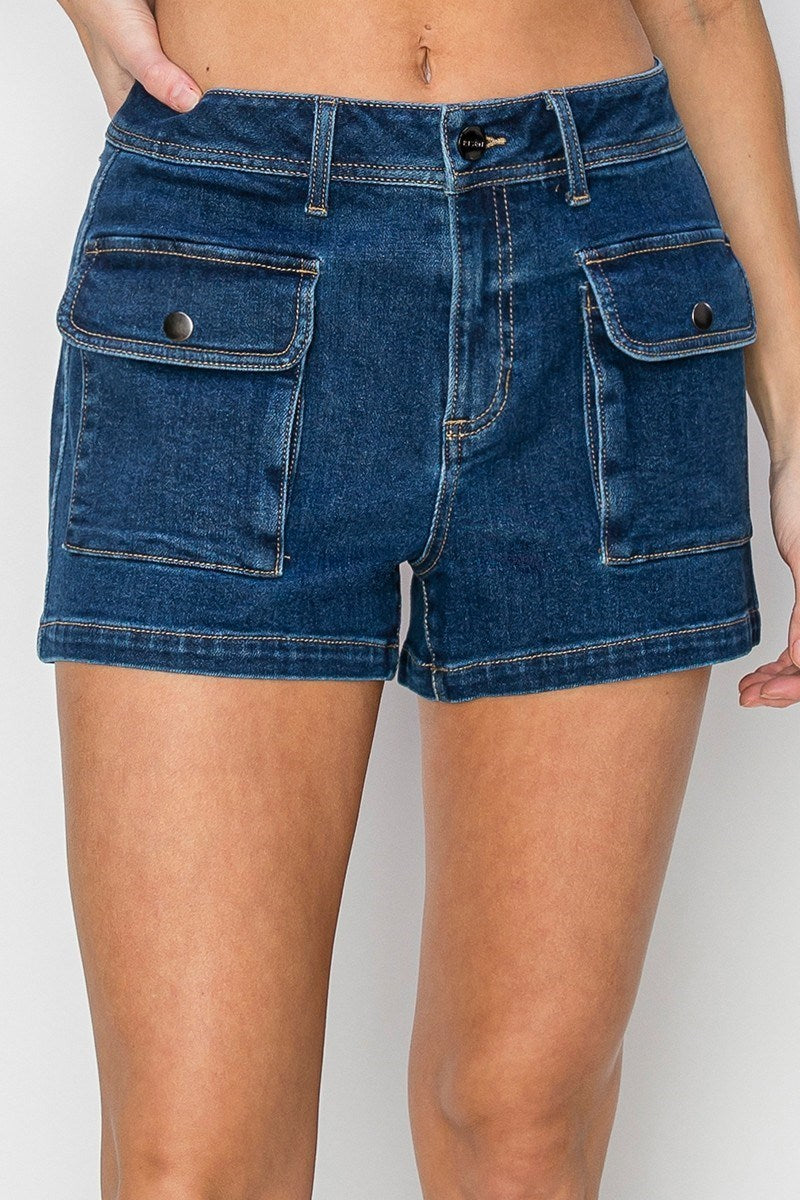 High Rise Cargo Shorts