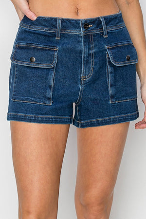 High Rise Cargo Shorts