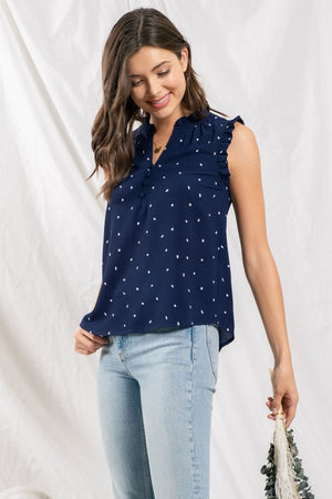Speckled Sleeveless Top