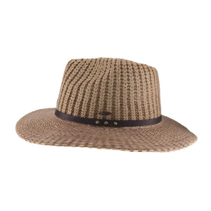 CC Knit Fedora w/ Leather Band