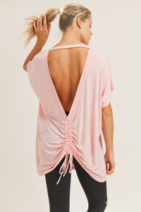 Peach Cut-Out Back Top