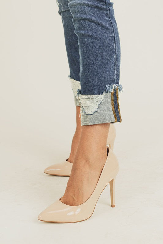 Risen Frayed Cuff Jeans