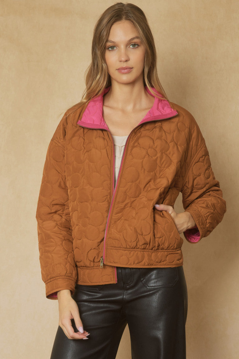 Contrast Puffer Jacket