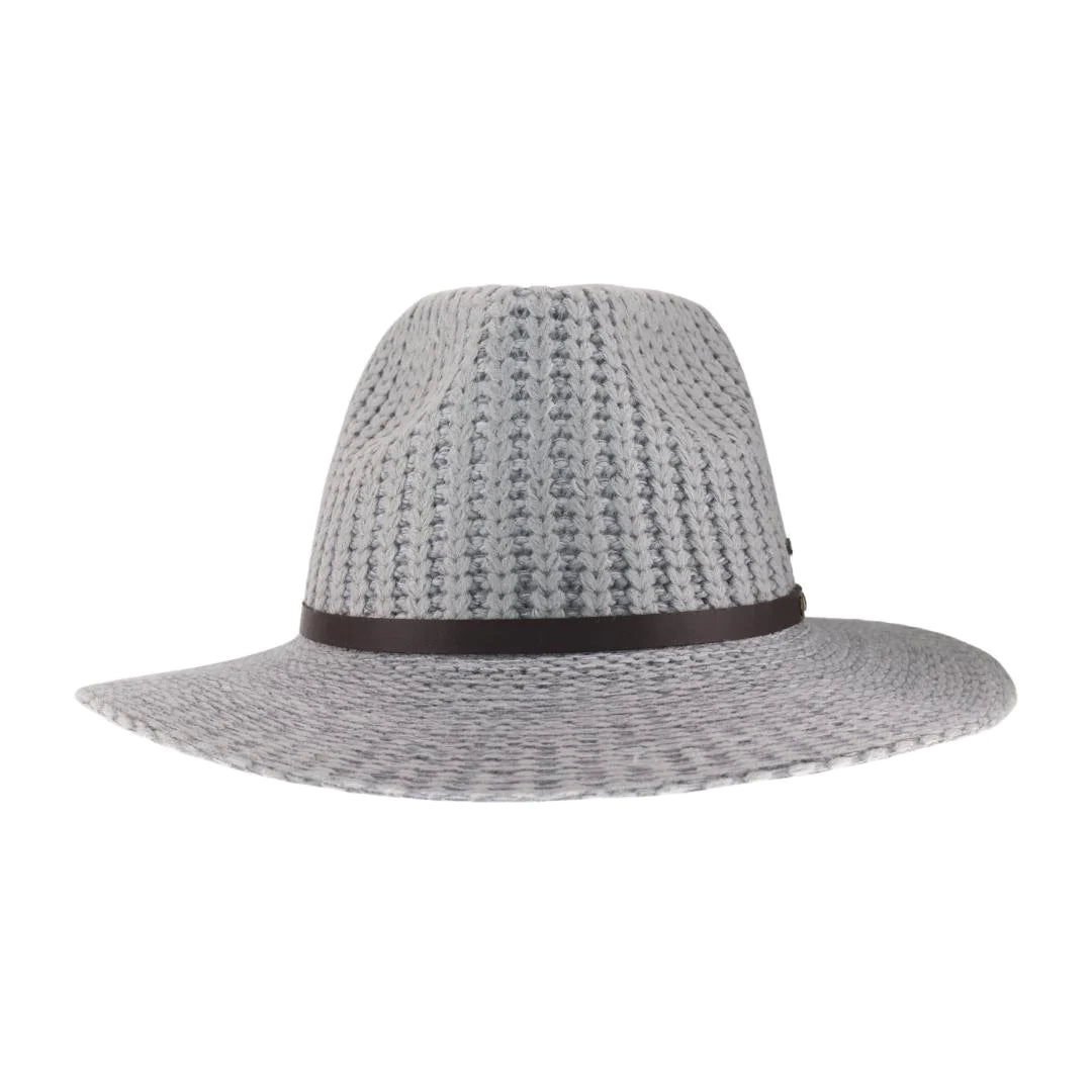 CC Knit Fedora w/ Leather Band