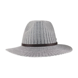CC Knit Fedora w/ Leather Band