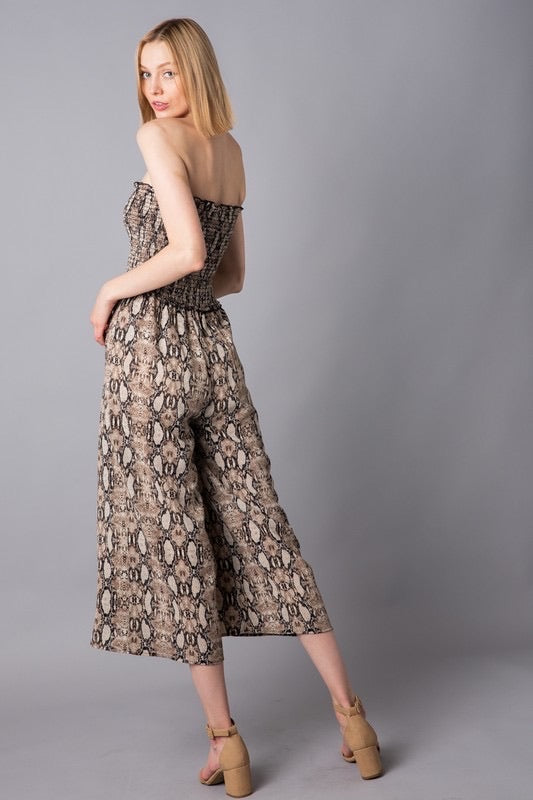 Snakeskin Print Jumpsuit