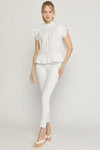 Smocked Peplum Top