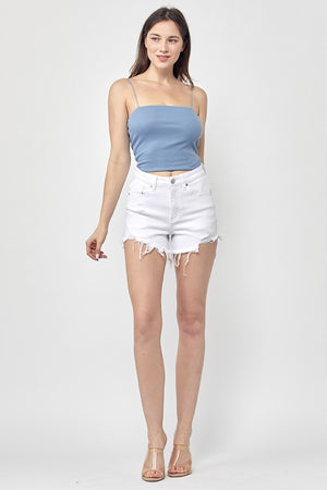 Risen Jeans High Rise Distressed Shorts