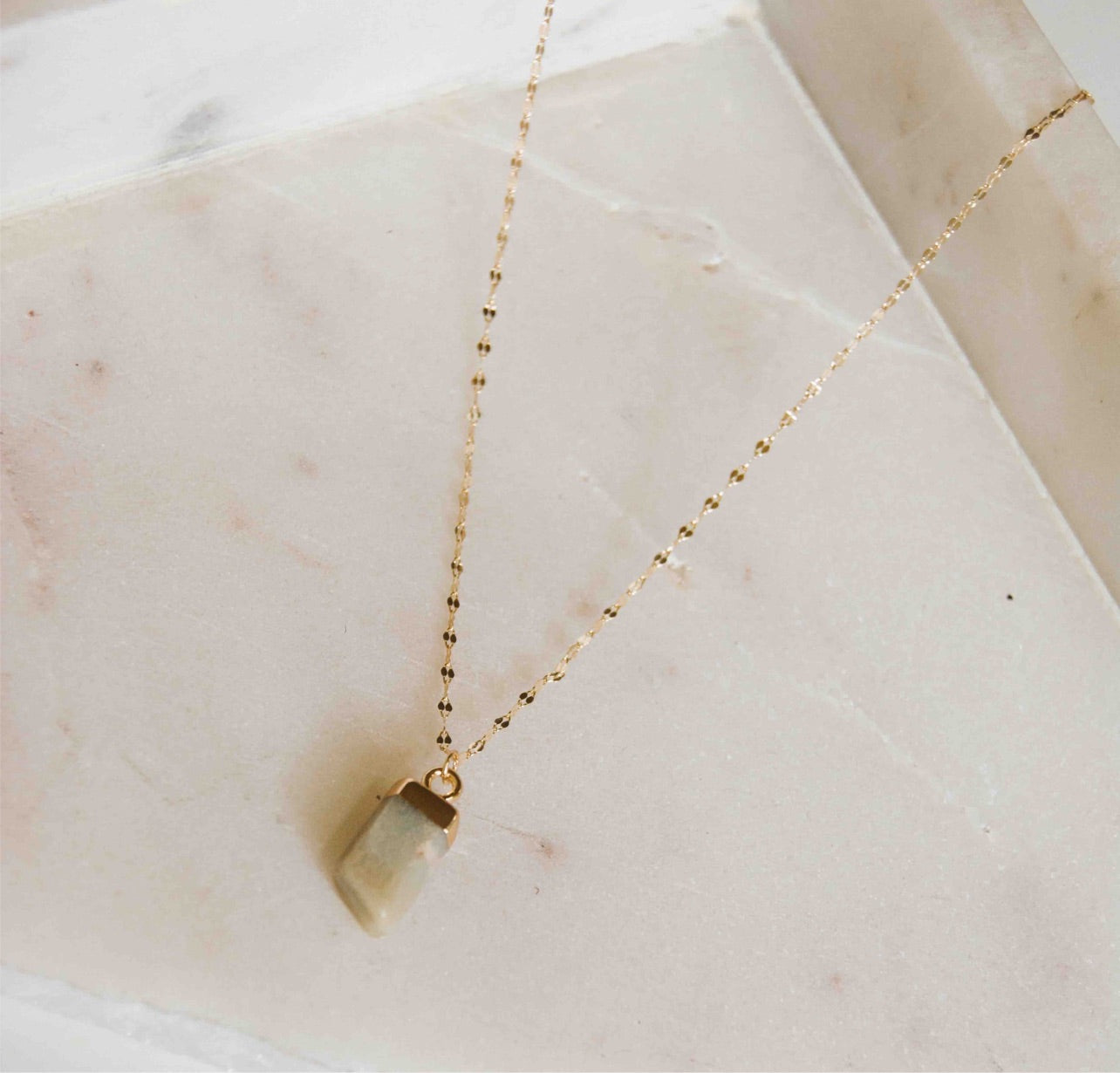 Clear Mind Crystal Stone Pendant Necklace