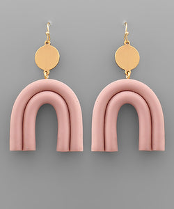 2 Row Arch Clay Earrings
