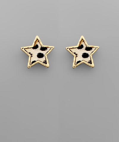 Leather Animal Earrings
