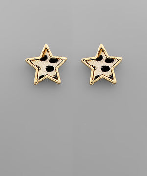 Leather Animal Earrings
