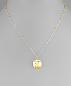 Disc Pendant Necklace