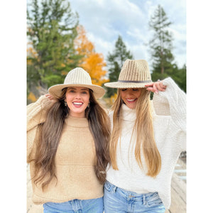 CC Knit Fedora w/ Leather Band