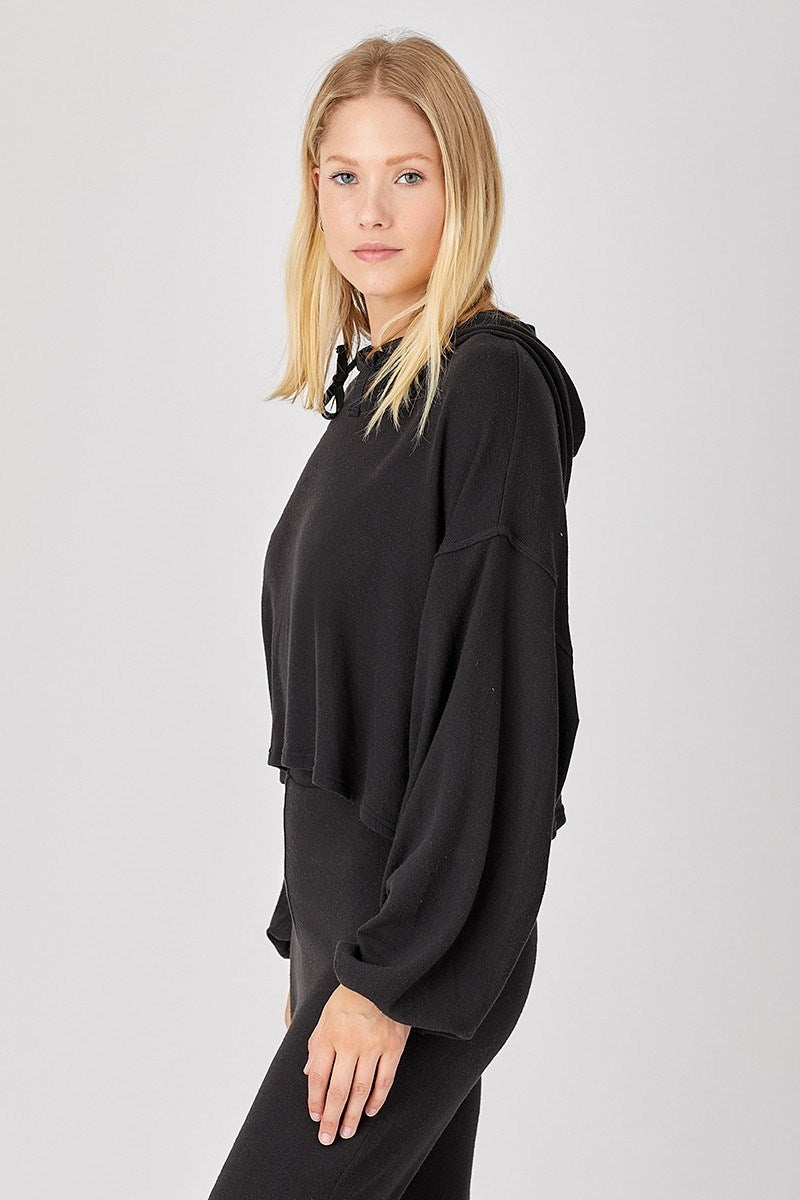 Risen Jeans Ultra Soft Knit Crop Hoodie