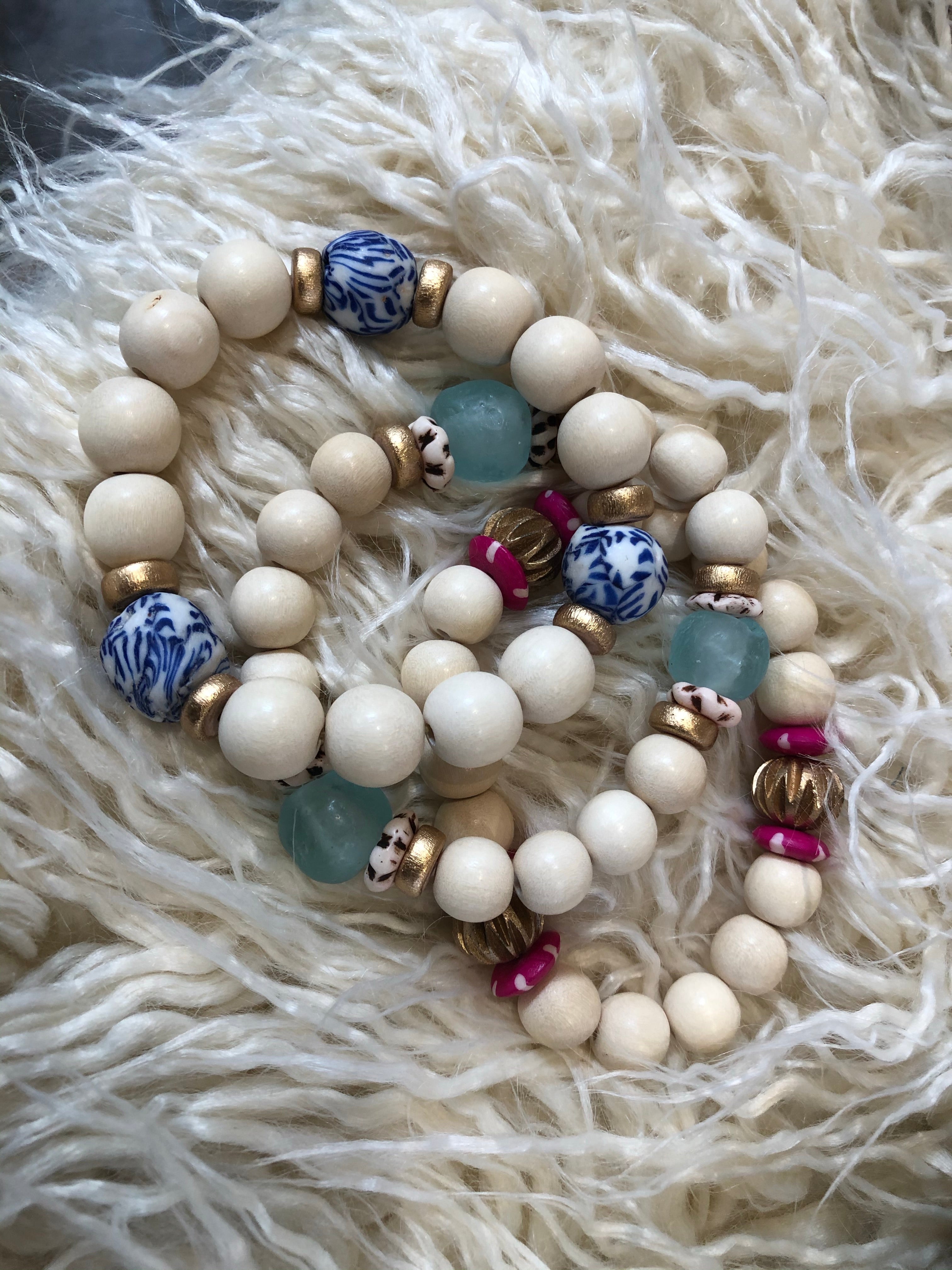 Tassels and Tailgates Beaded Bracelets