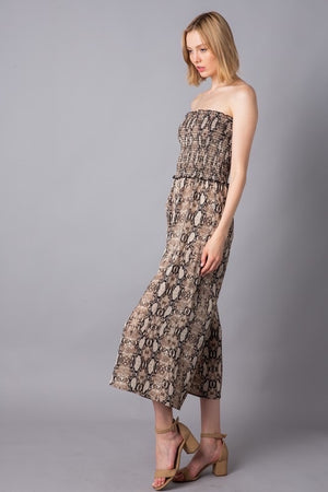Snakeskin Print Jumpsuit