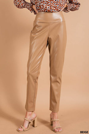 High Waist Faux Leather Leggings