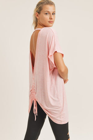 Peach Cut-Out Back Top
