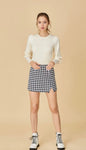 Houndstooth Mini Skirt