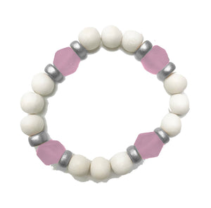 Wrightsville Silver/Pink Sea Bracelet