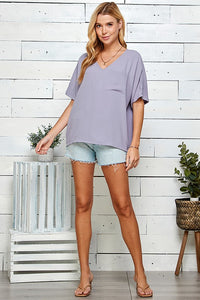 Dusty Lavender Pocket Top