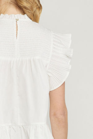 Smocked Peplum Top