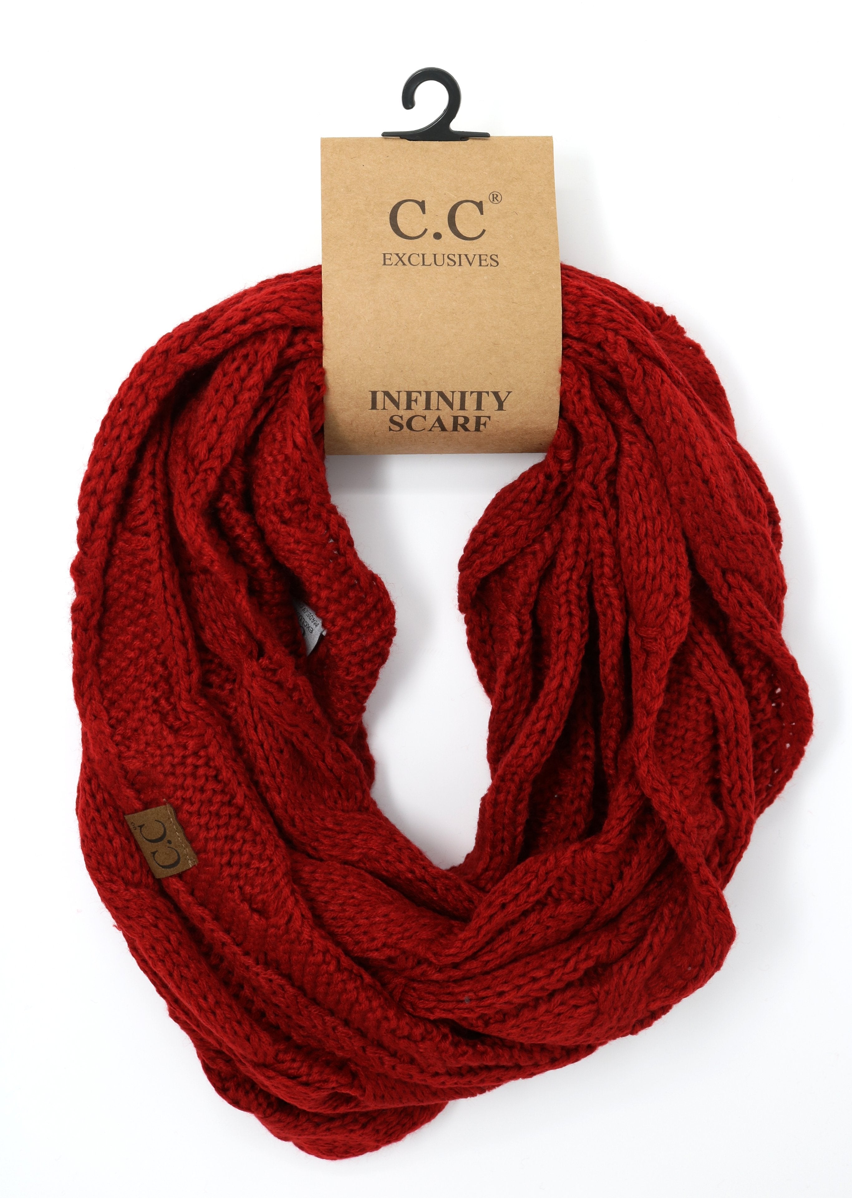 C.C. Solid Cable Knit Infinity Scarf